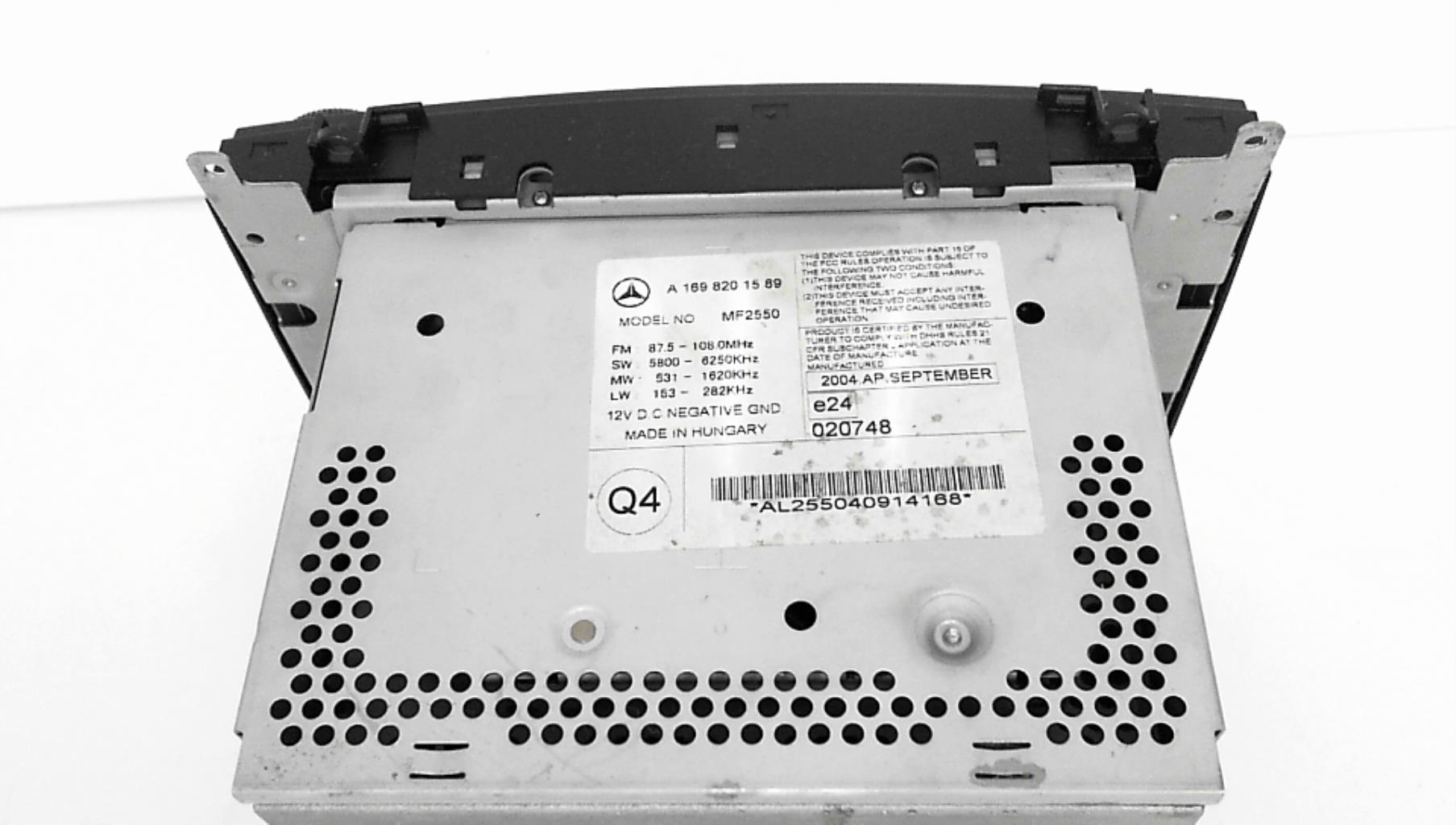 Autoradio originale MERCEDES CLASSE A 169 PHASE 1 Diésel - 1