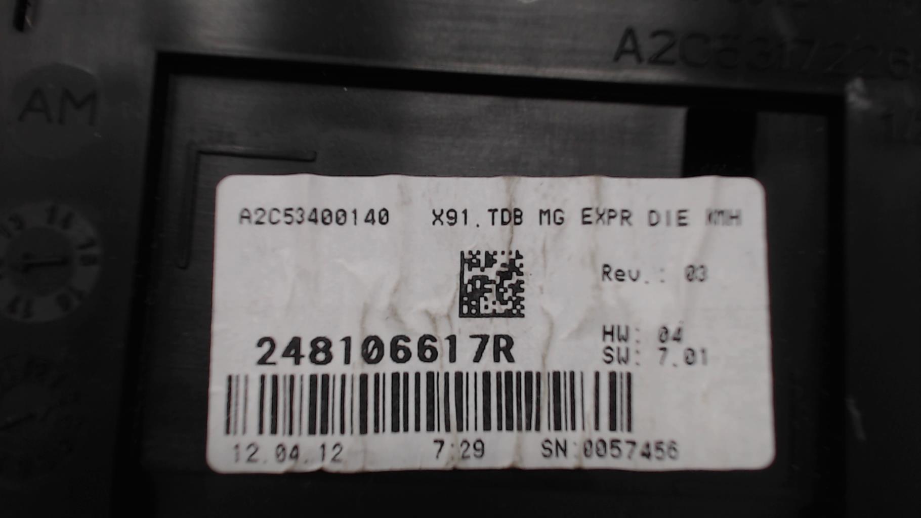 Compteur RENAULT LAGUNA 3 PHASE 2 Diesel - 1