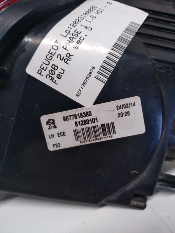 Feu arriere secondaire droit (feux) PEUGEOT 308 2 PHASE 1 Diesel - 1