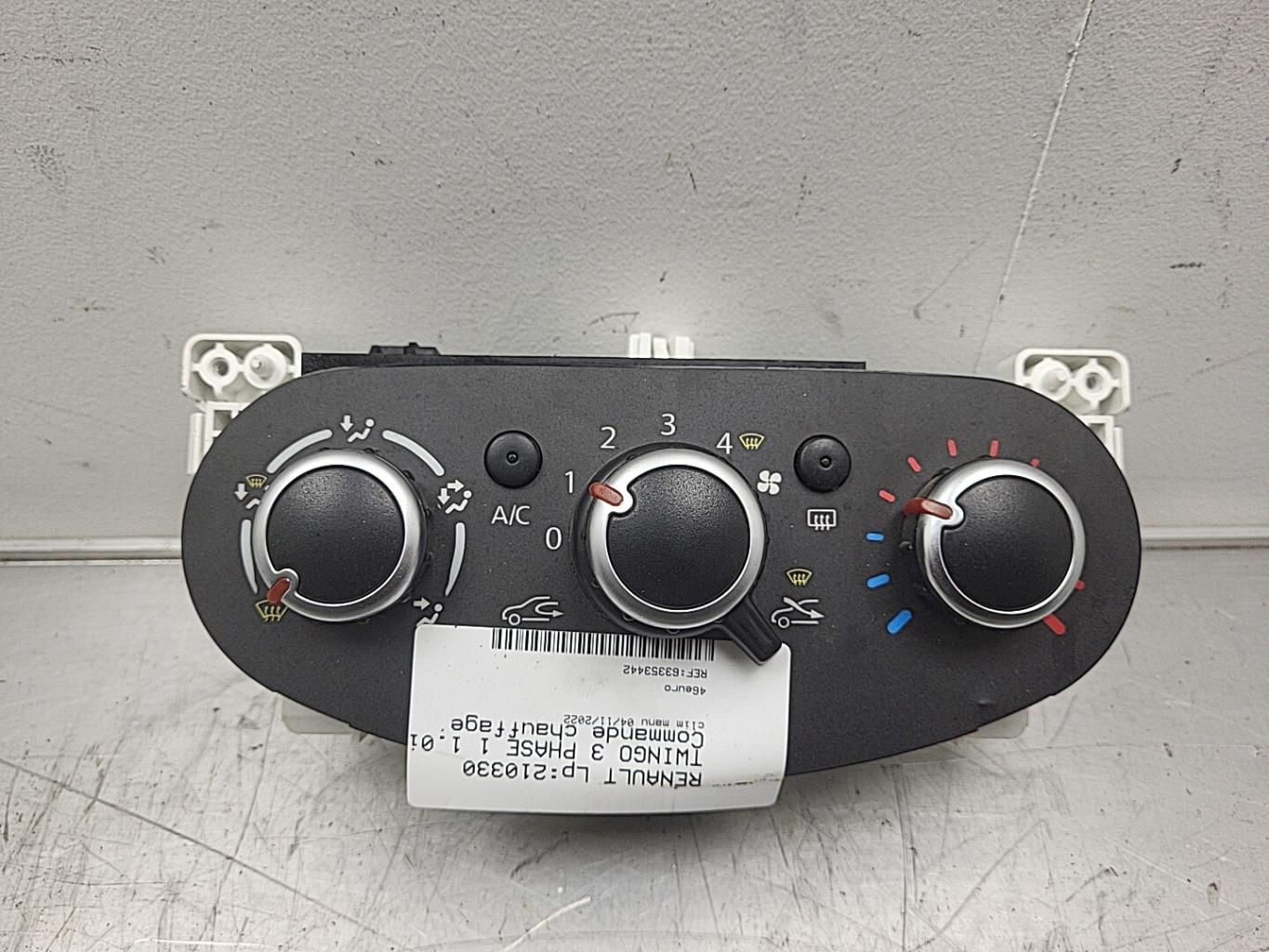 Commande chauffage RENAULT TWINGO 3 PHASE 1 Essence - 1
