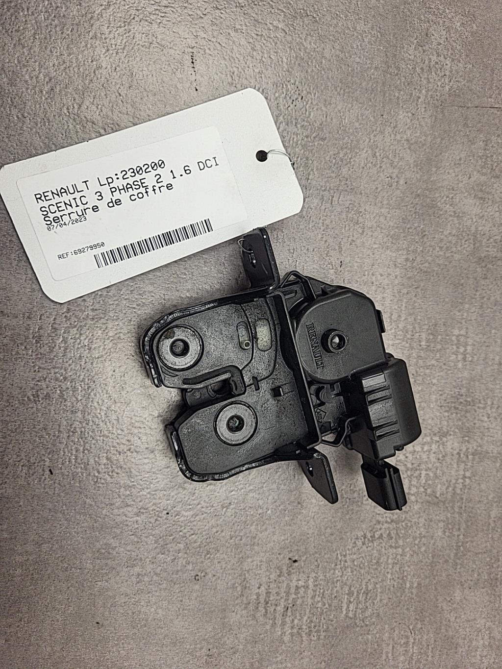 Serrure de coffre RENAULT SCENIC 3 PHASE 2 Diesel - 1