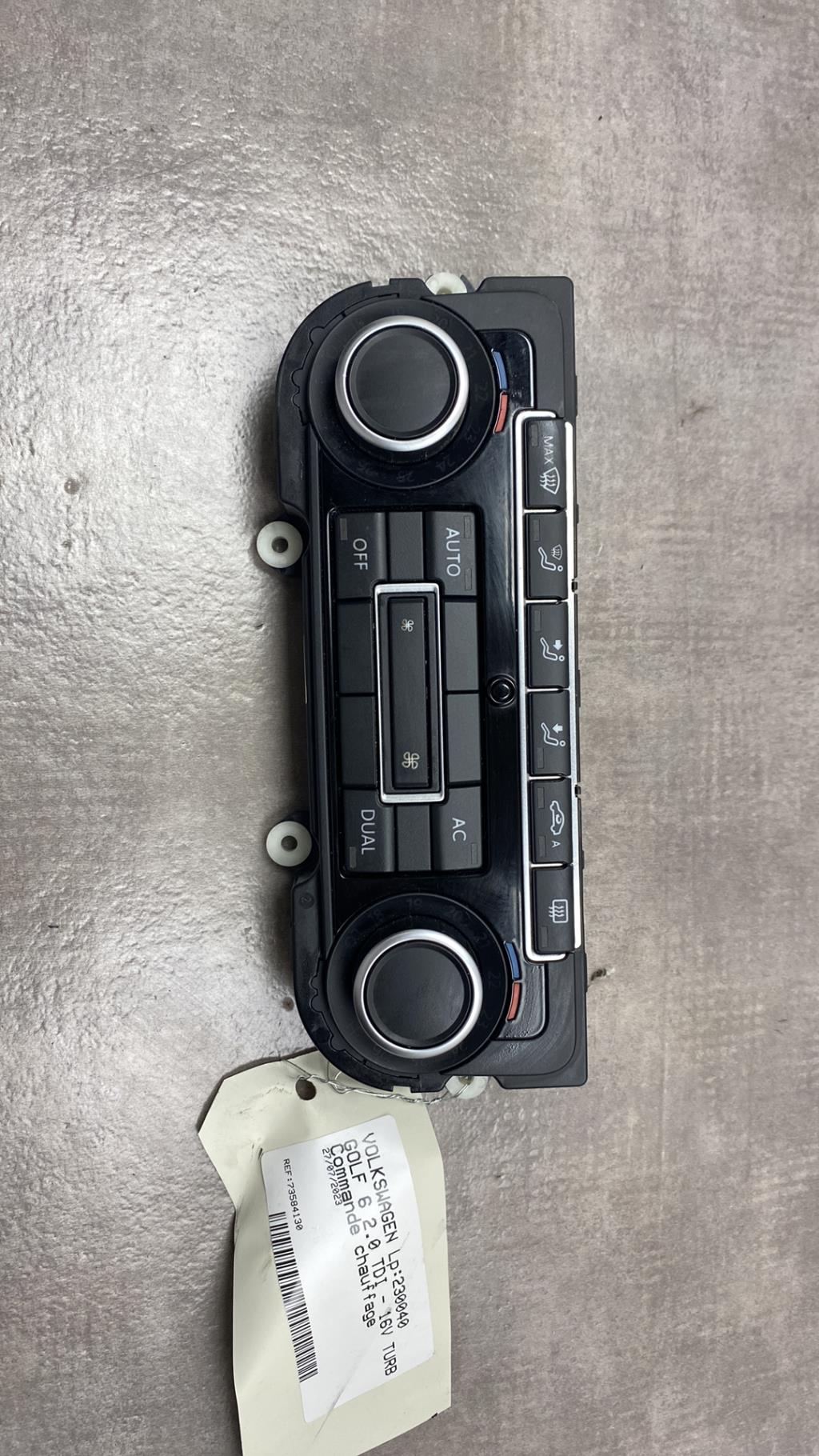 Commande chauffage VOLKSWAGEN GOLF 6 Diesel - 1