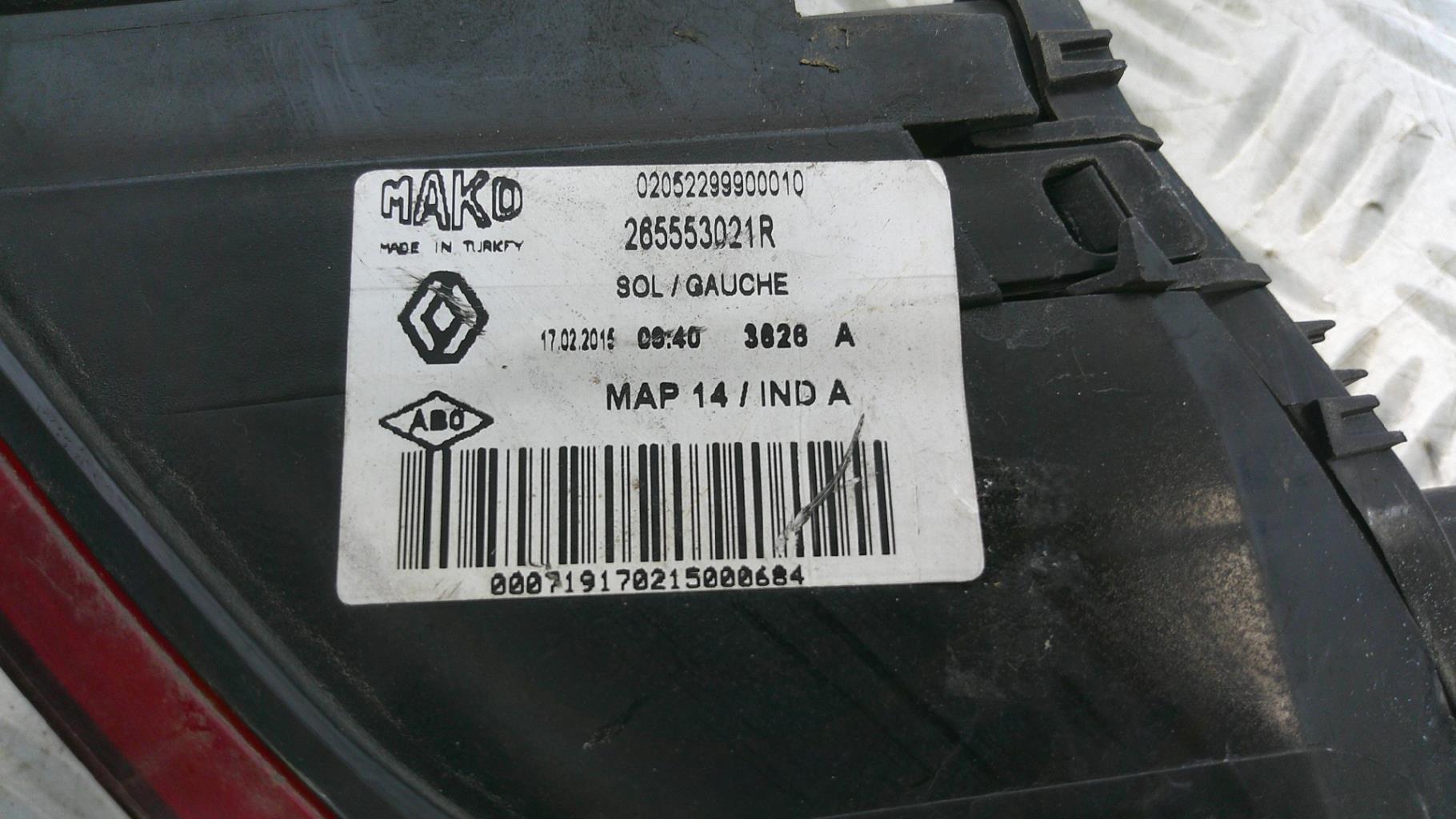 Fanale posteriore principale sinistro (luci) RENAULT CLIO 4 PHASE 1 Diésel - 1