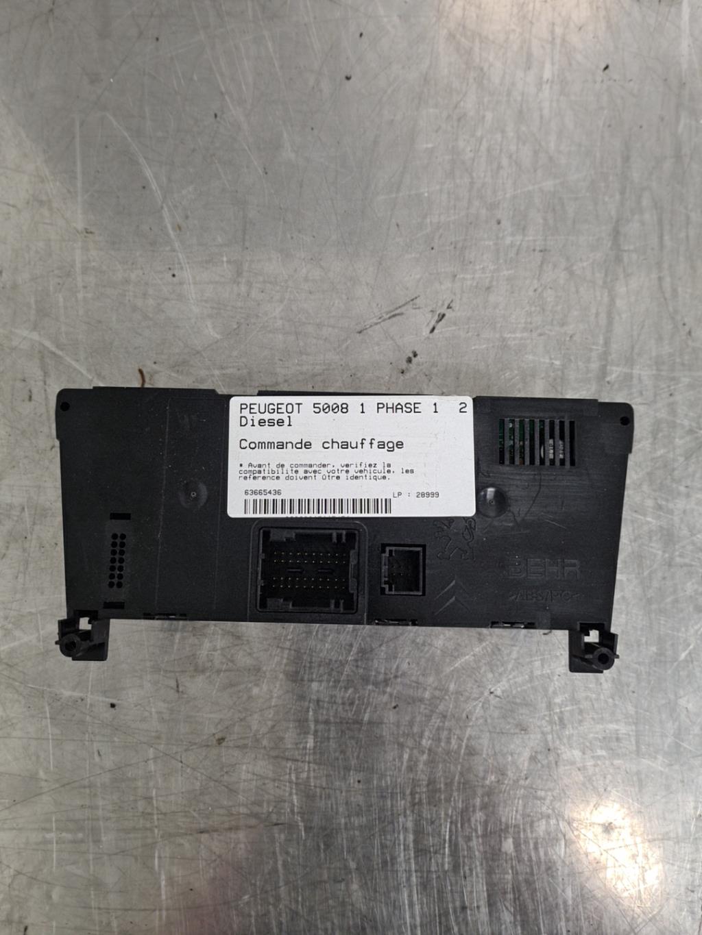Commande chauffage PEUGEOT 5008 1 PHASE 1 Diesel - 1