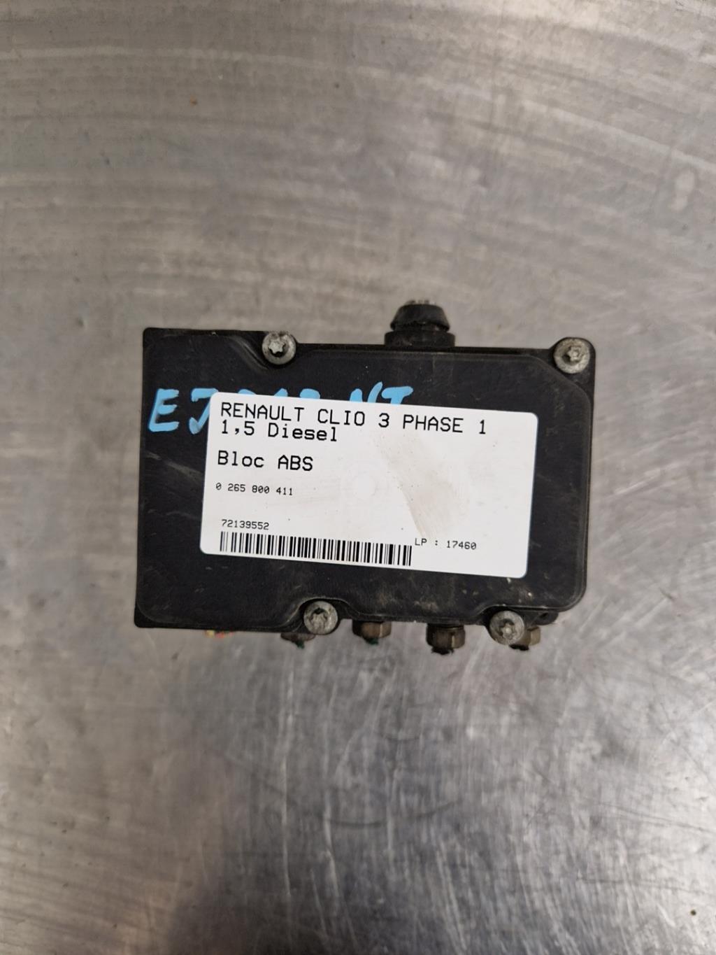 Bloc ABS (freins anti-blocage) RENAULT CLIO 3 PHASE 1 Diesel - 1