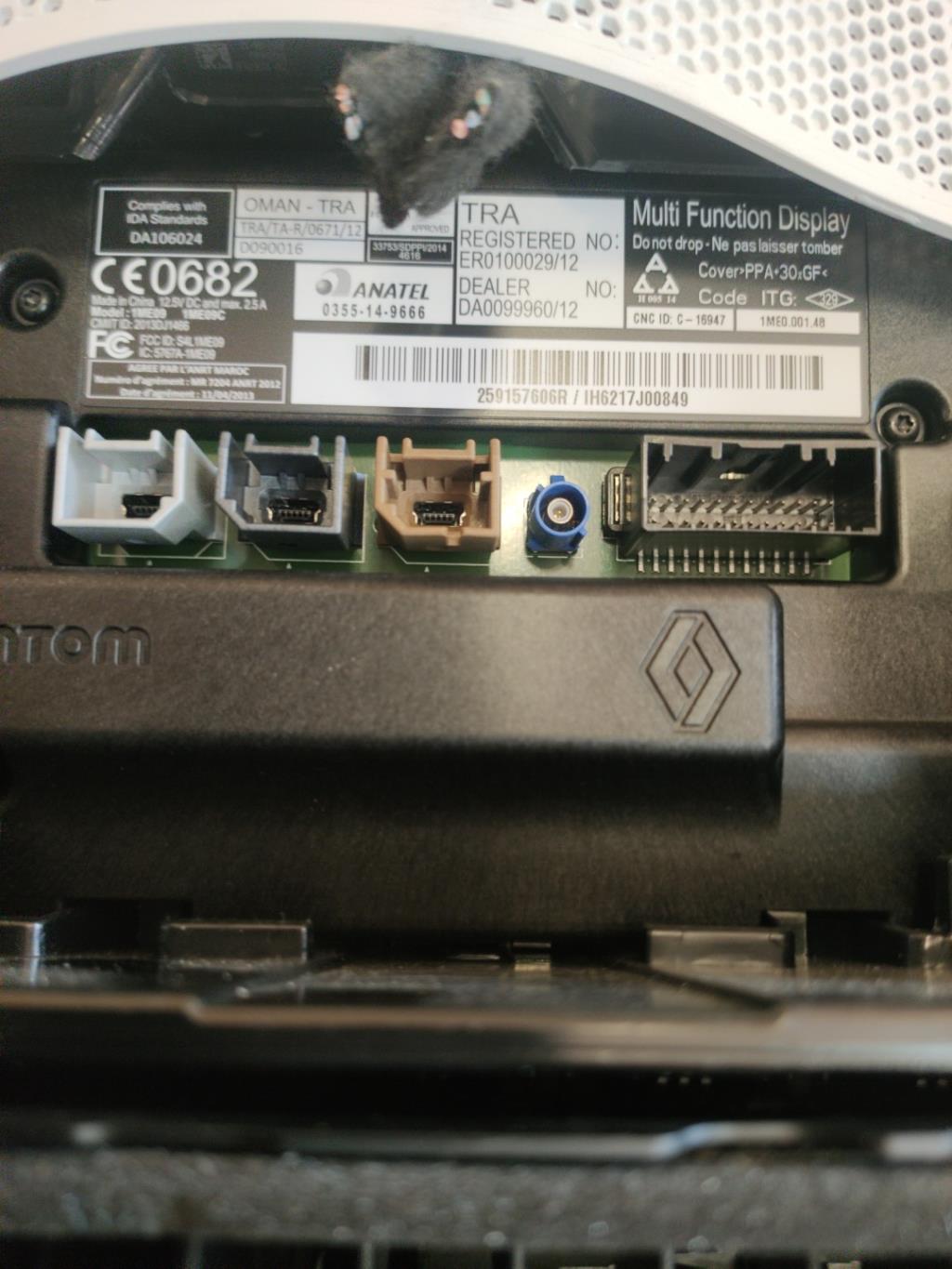 Console central (interieur plastique) RENAULT ZOE 1 Electricité - 1