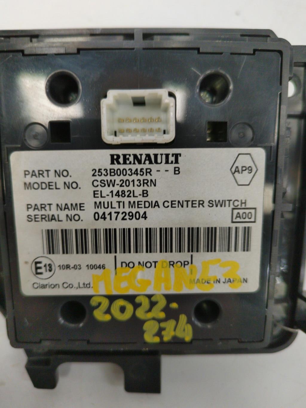 Commande GPS RENAULT MEGANE 3 PHASE 2 Diesel - 1