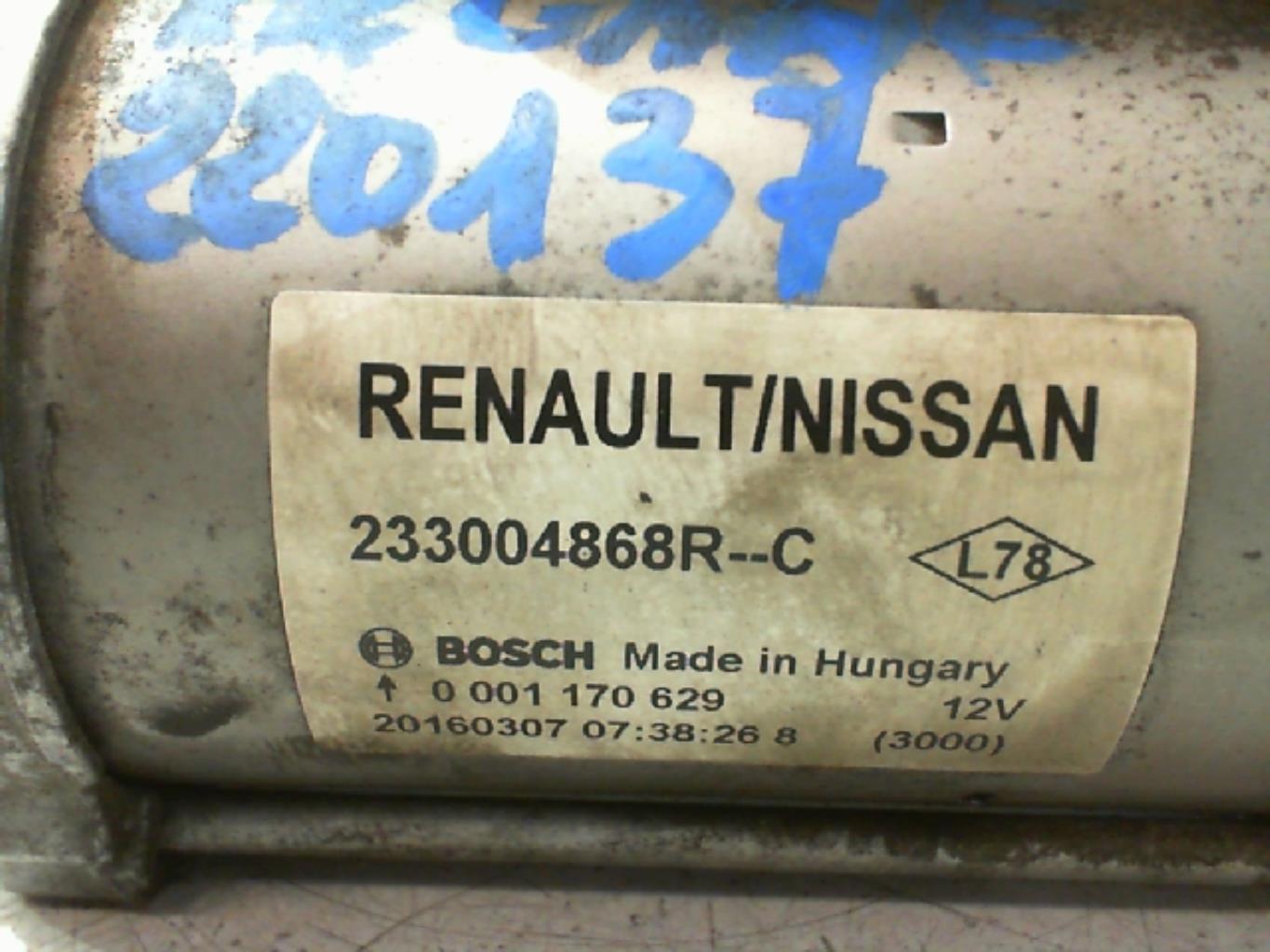 Demarreur RENAULT MEGANE 4 PHASE 1 Diesel - 1