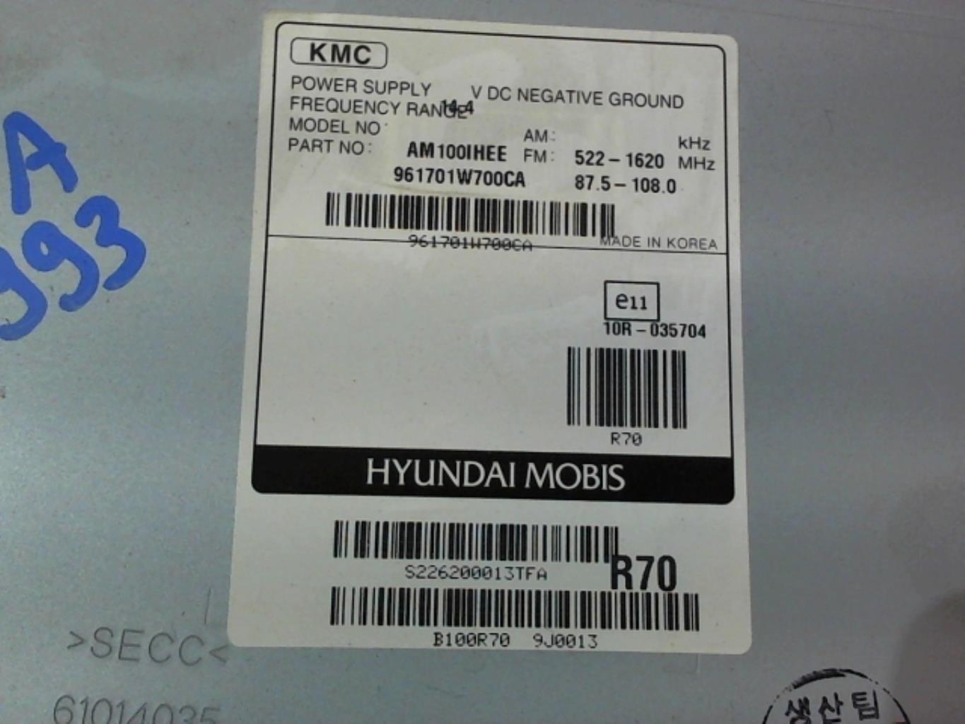 Autoradio d'origine KIA RIO 3 PHASE 1 Essence - 1