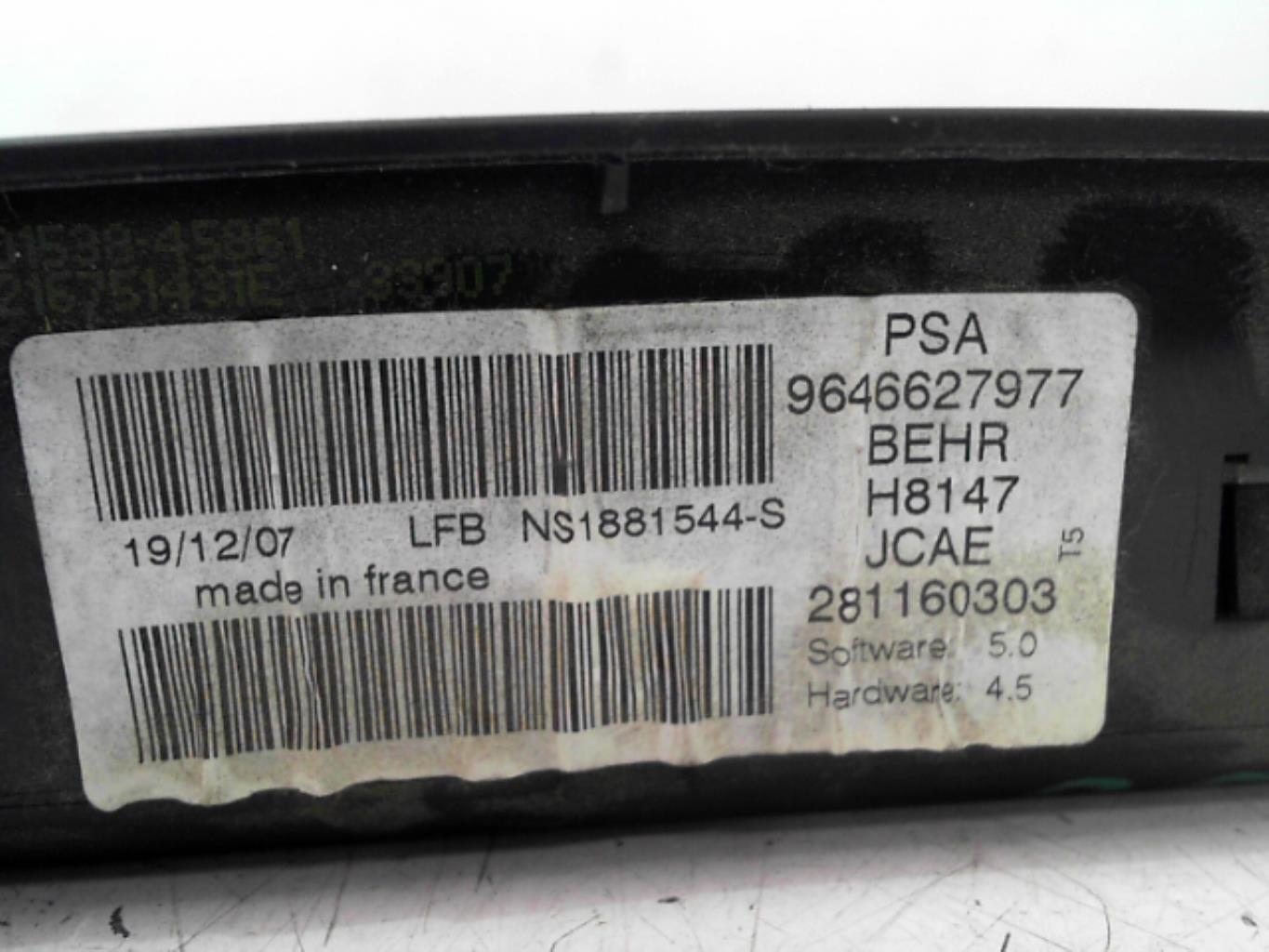 Commande chauffage PEUGEOT 307 PHASE 2 BREAK Diesel - 1