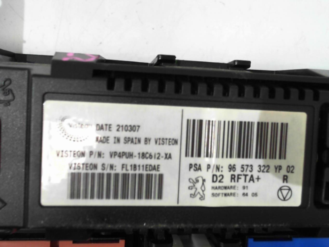 Commande chauffage PEUGEOT 407 PHASE 1 Diesel - 1