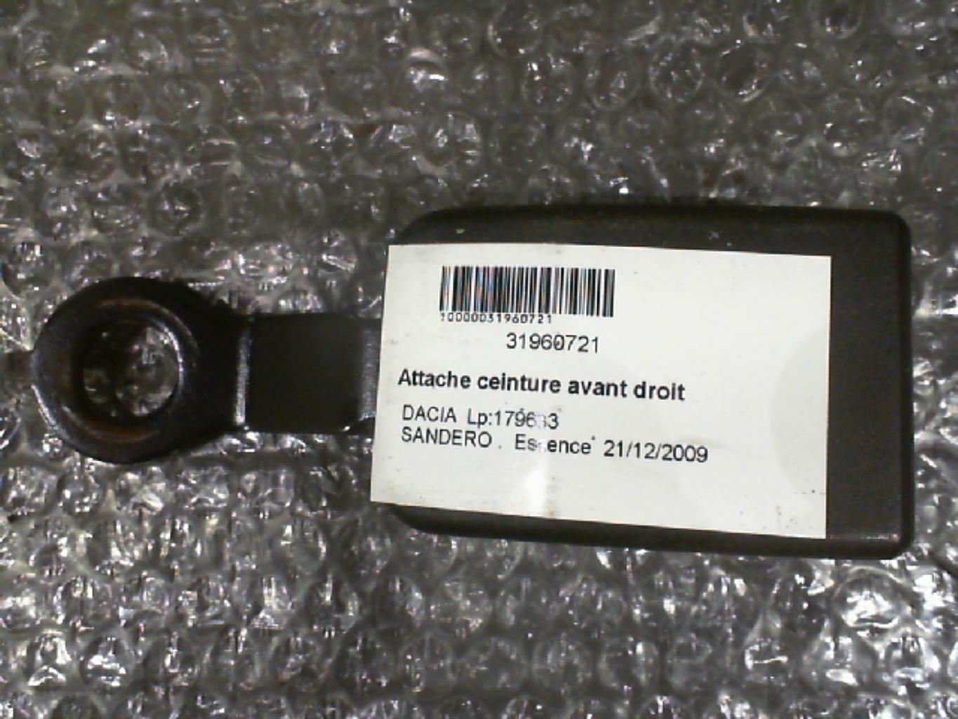 Aggancio cintura sicurezza anteriore destro DACIA SANDERO 1 Gasolina - 1