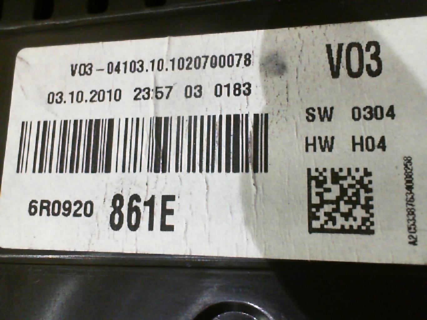 Tachimetro VOLKSWAGEN POLO 5 PHASE 1 Diésel - 1