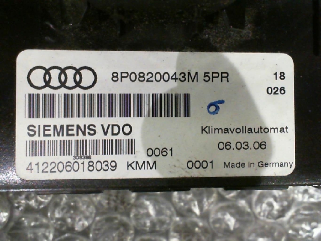 Commande chauffage AUDI A3 2 PHASE 2 Diesel - 1