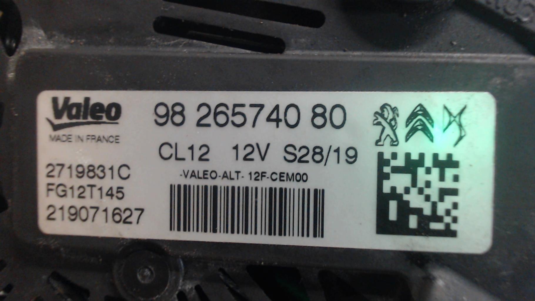 Alternatore PEUGEOT 308 2 PHASE 2 Gasolina - 1