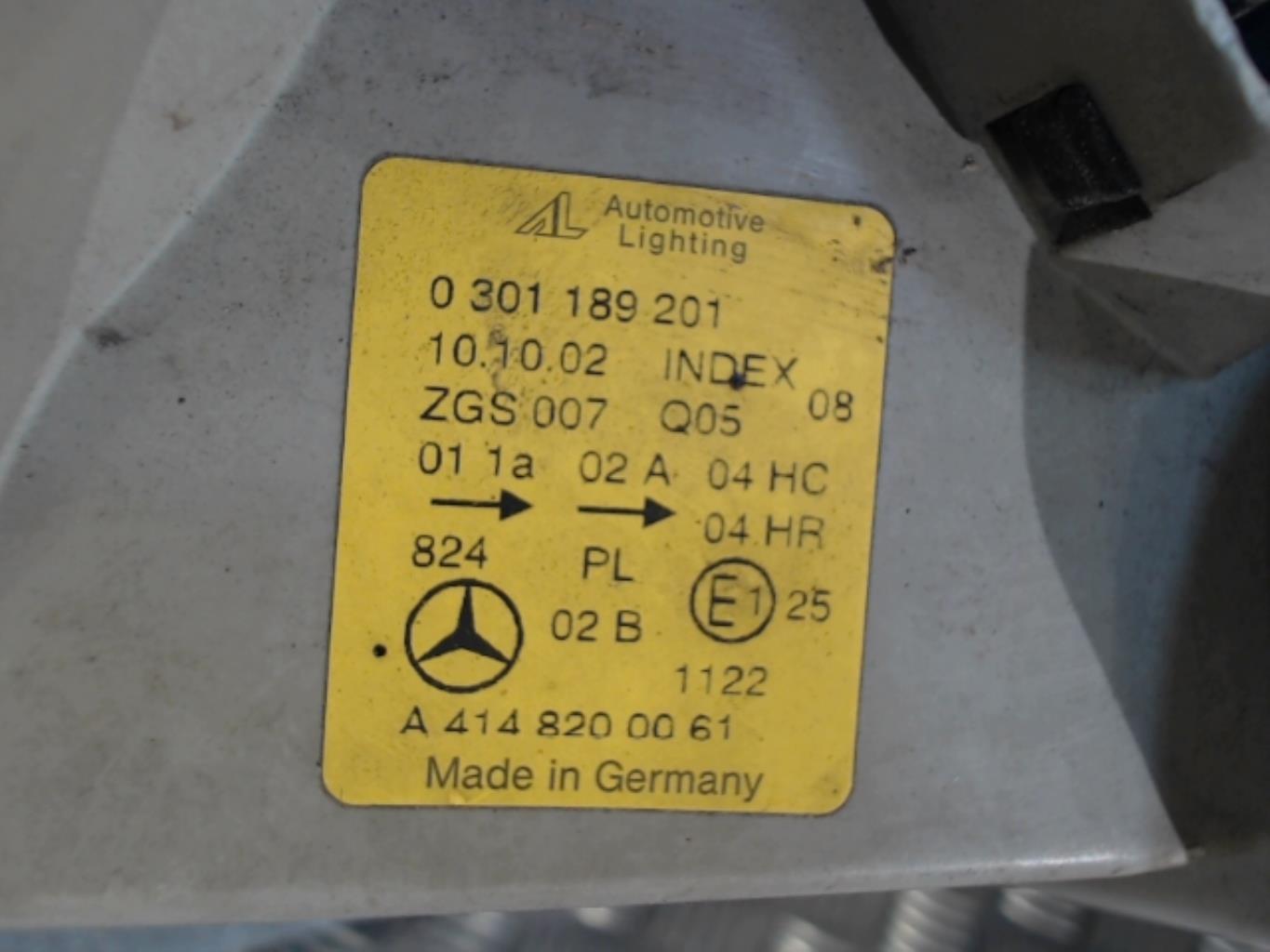 Gruppo ottico anteriore principale sinistro (luci)(faro) MERCEDES VANEO 414  - 1