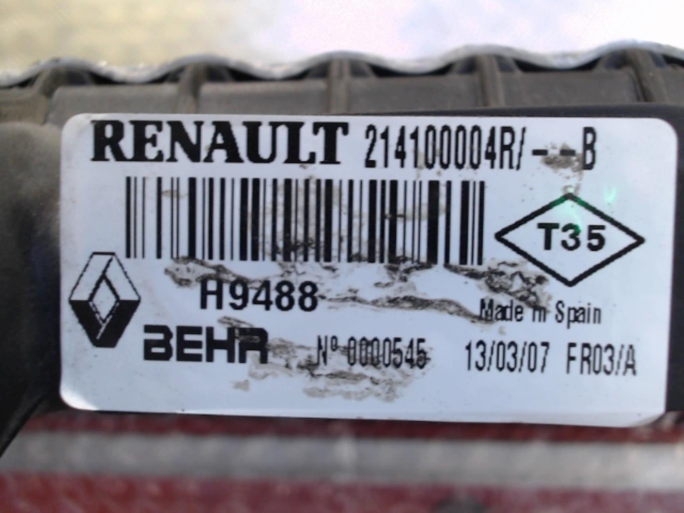 Radiateur eau RENAULT LAGUNA 3 PHASE 2 Diesel - 1