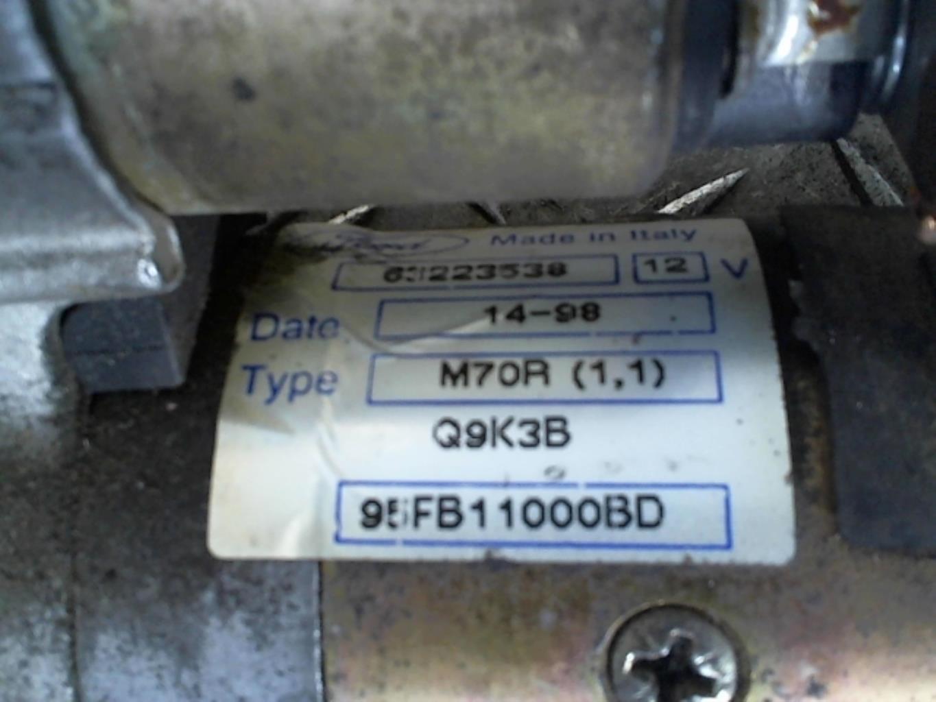 Motorino avviamento FORD FIESTA 4 PHASE 1 Gasolina - 1