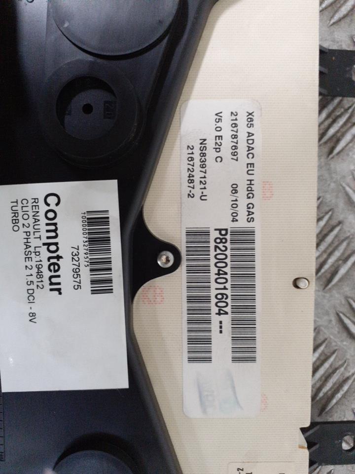 Compteur RENAULT CLIO 2 PHASE 2   Gris Boréal (MV632) Diesel - 1