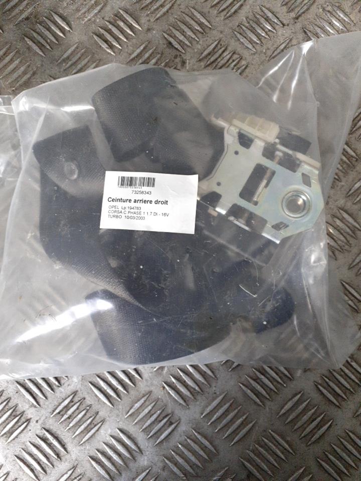 Cintura di sicurezza posteriore destra OPEL CORSA C PHASE 1 Starsilber III (M2157/2AU) Diésel - 1