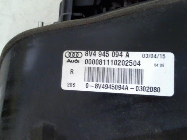 Gruppo ottico posteriore secondario destro (luci) AUDI A3 3 SPORTBACK PHASE 1 Gletscherweiss (LS9R/2Y) Diésel - 1
