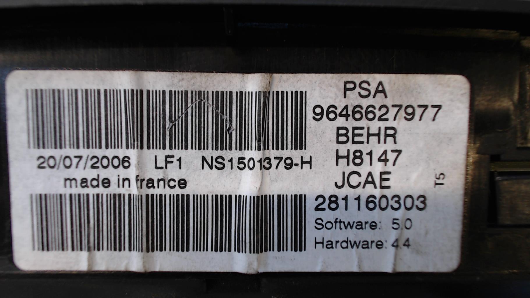 Commande chauffage PEUGEOT 307 PHASE 1 Diesel - 1