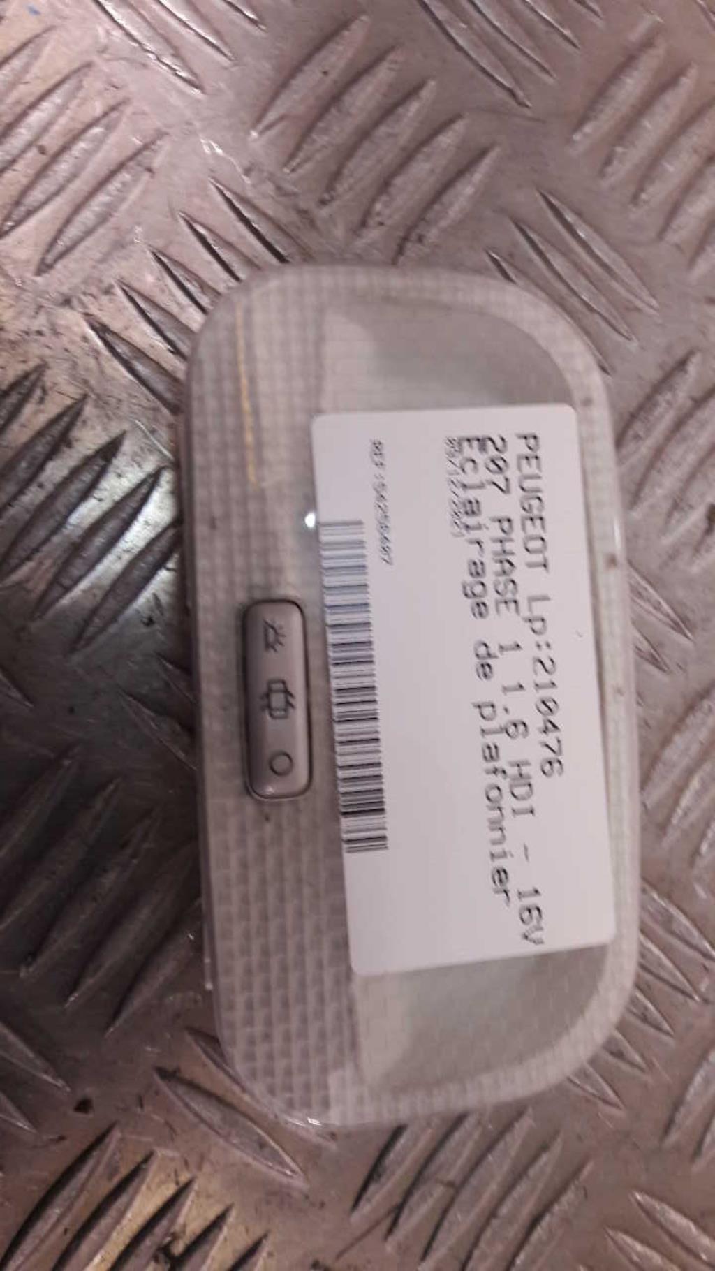 Eclairage de plafonnier PEUGEOT 207 PHASE 1 Diesel - 1