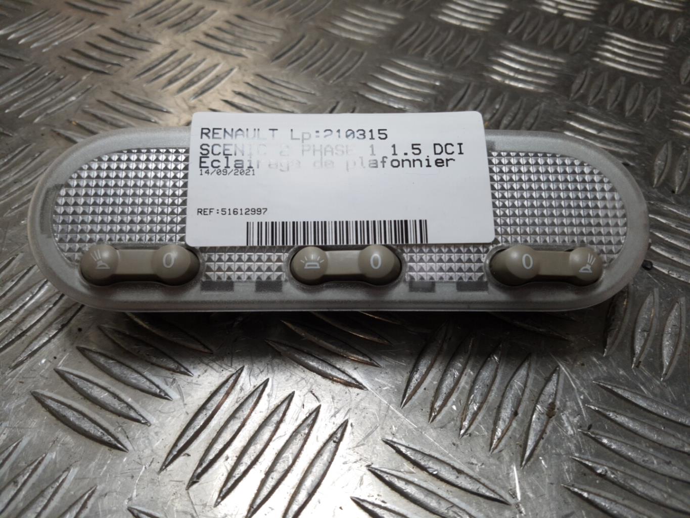 Eclairage de plafonnier RENAULT SCENIC 2 PHASE 1 Diesel - 1