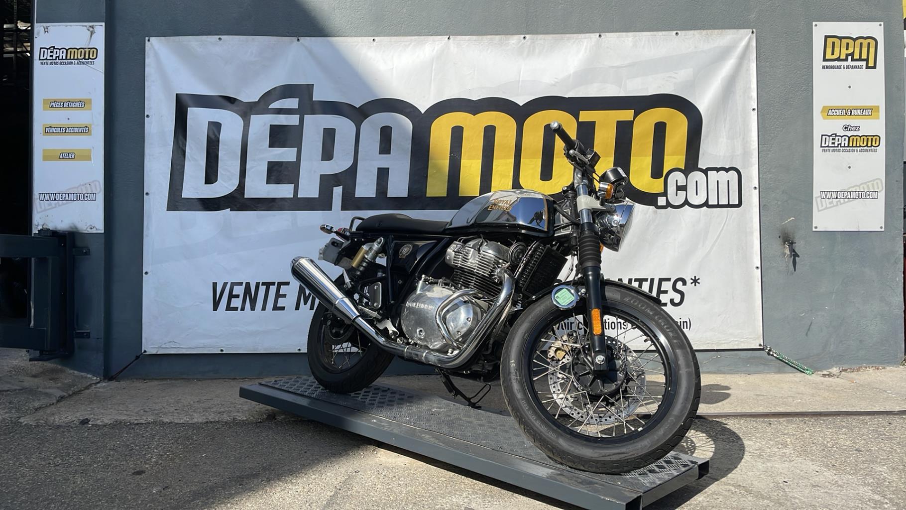 moto accidentée ROYAL ENFIELD650 CONTINENTAL GT