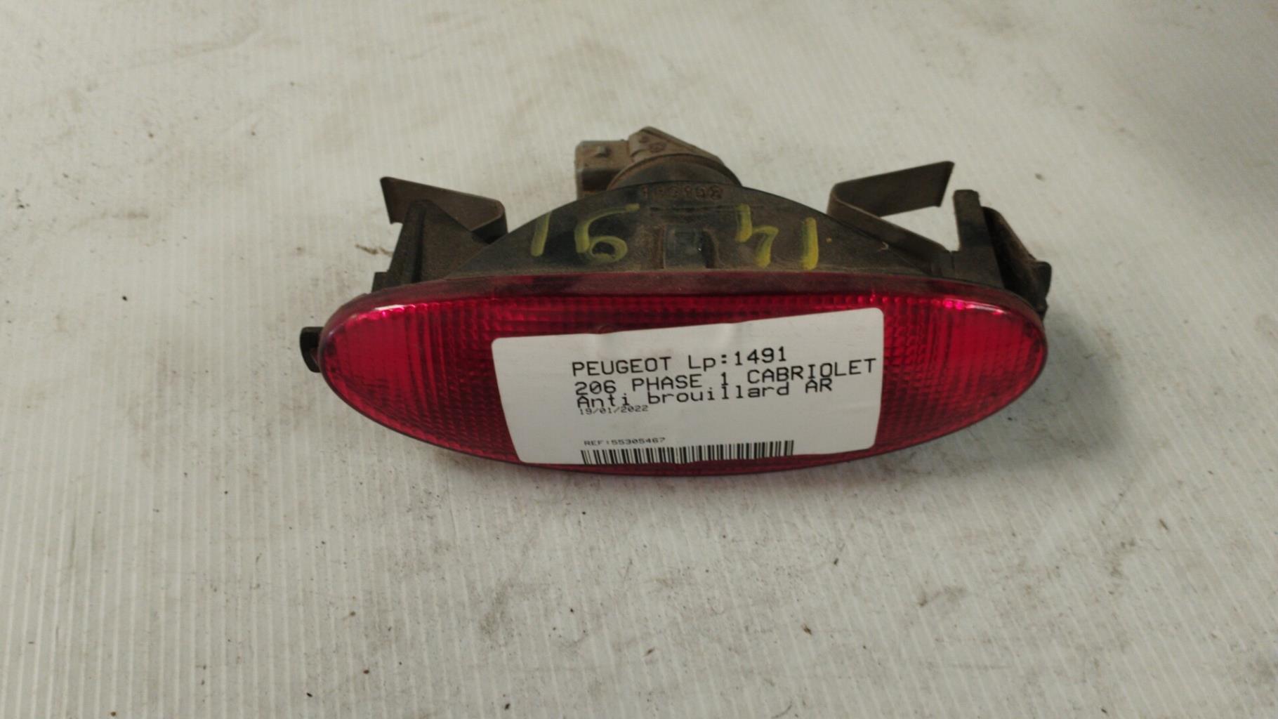 Retronebbia PEUGEOT 206 PHASE 1 CABRIOLET Gasolina - 1