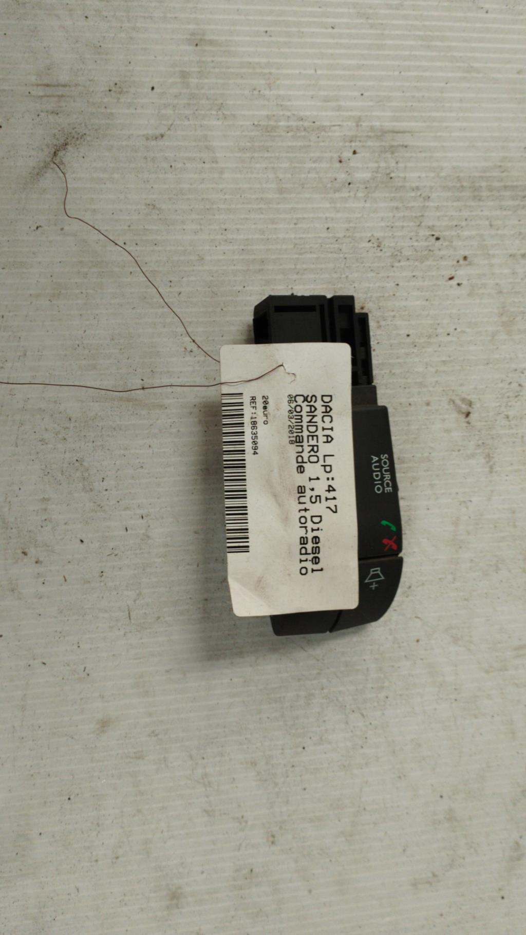 Commande autoradio DACIA SANDERO 2 PHASE 1 Diesel - 1