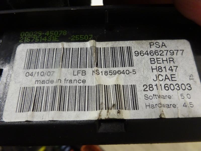 Commande chauffage PEUGEOT 307 PHASE 2 CABRIOLET Diesel - 1