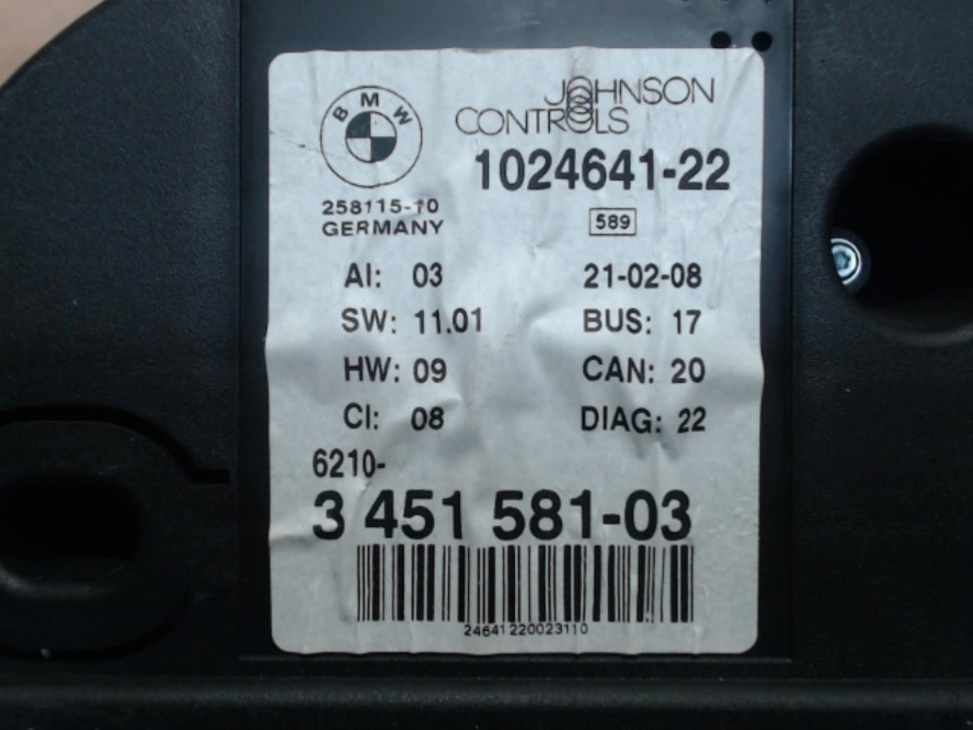 Compteur BMW X3 E83 PHASE 2 Diesel - 1