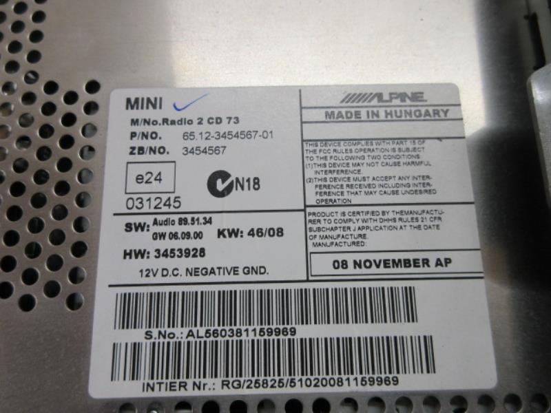 Autoradio d'origine MINI MINI 2 R55 CLUBMAN PHASE 1 BREAK Diesel - 1