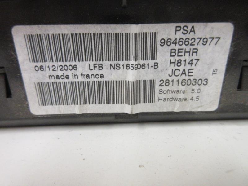 Commande chauffage PEUGEOT 307 PHASE 2 CABRIOLET Diesel - 1