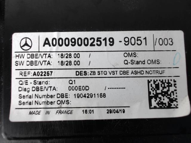 Luce di cortesia MERCEDES CLASSE A 177 PHASE 2 Gasolina - 1