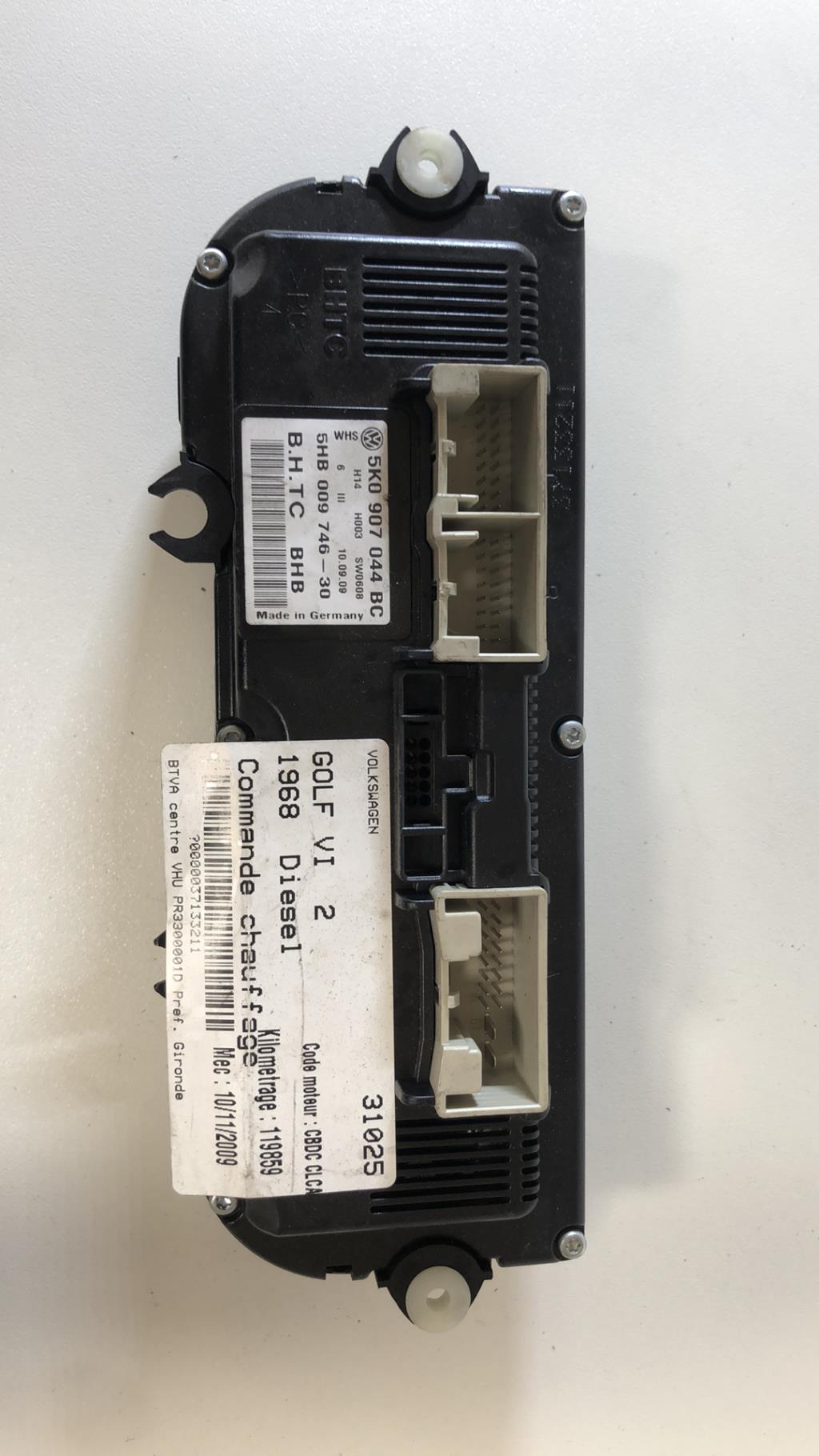 Commande chauffage VOLKSWAGEN GOLF 6 Diesel - 1