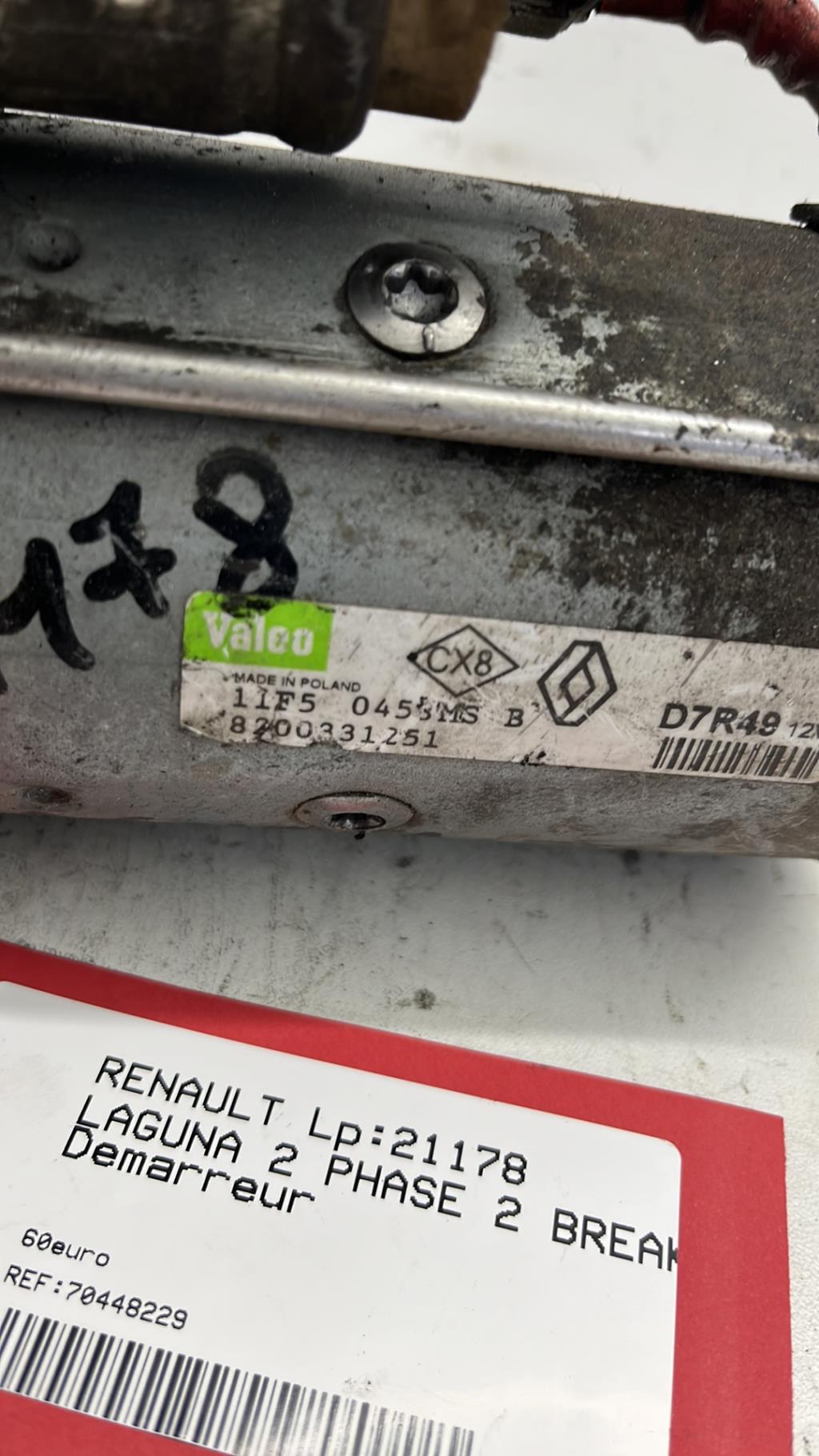 Demarreur RENAULT LAGUNA 2 PHASE 2 BREAK Diesel - 1