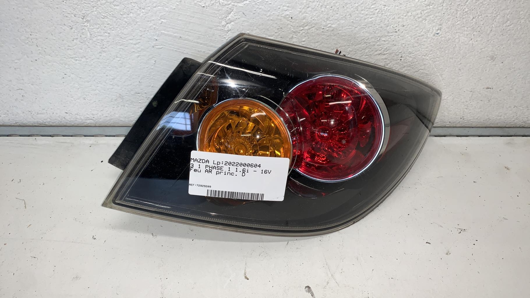 Fanale posteriore principale destro (luci) MAZDA 3 1 PHASE 1 Gasolina - 1