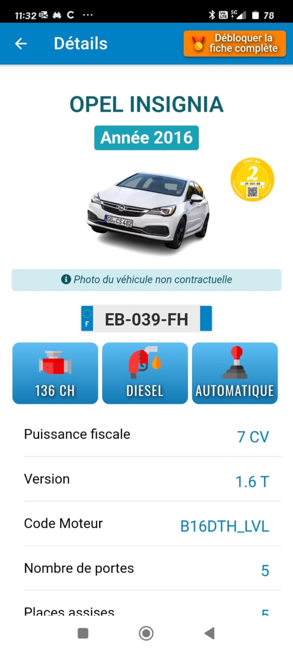 Capot OPEL INSIGNIA 1 PHASE 2 Diesel - 1