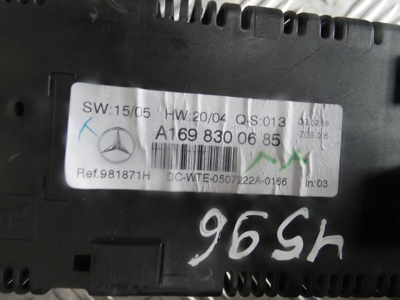 Commande chauffage MERCEDES CLASSE A 169 PHASE 1 Diesel - 1