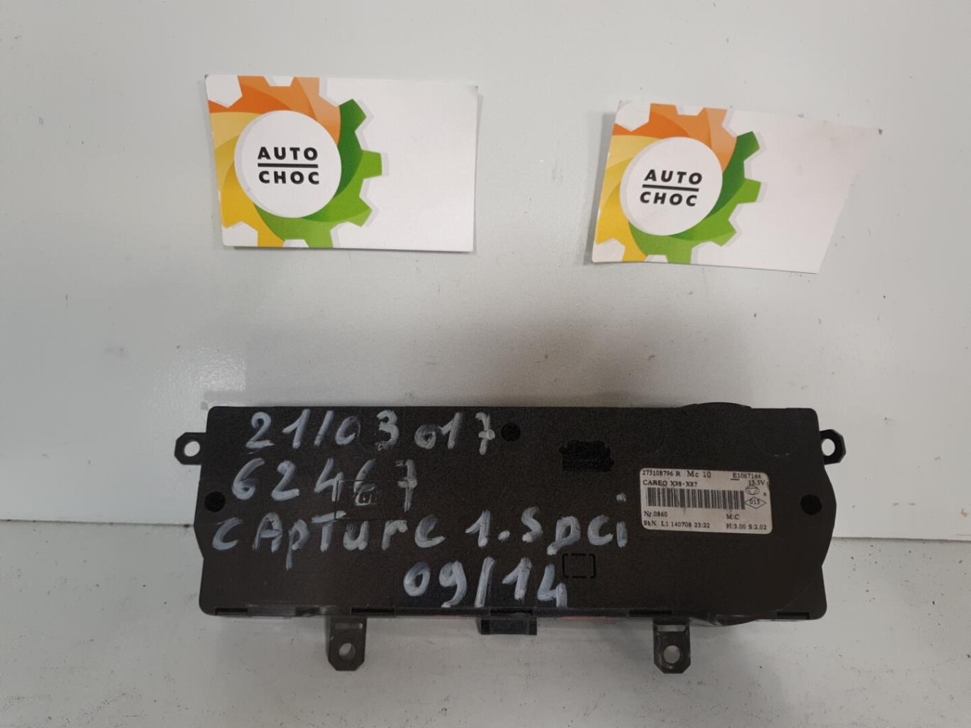 Commande chauffage RENAULT CAPTUR 1 PHASE 1 Diesel - 1