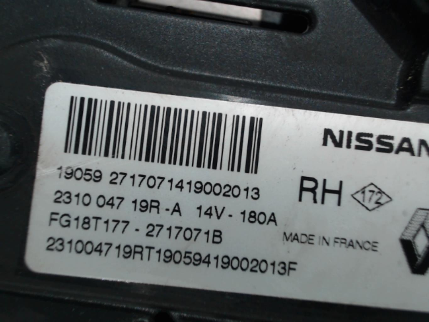 Alternateur DACIA DUSTER 2 PHASE 1 Diesel - 1