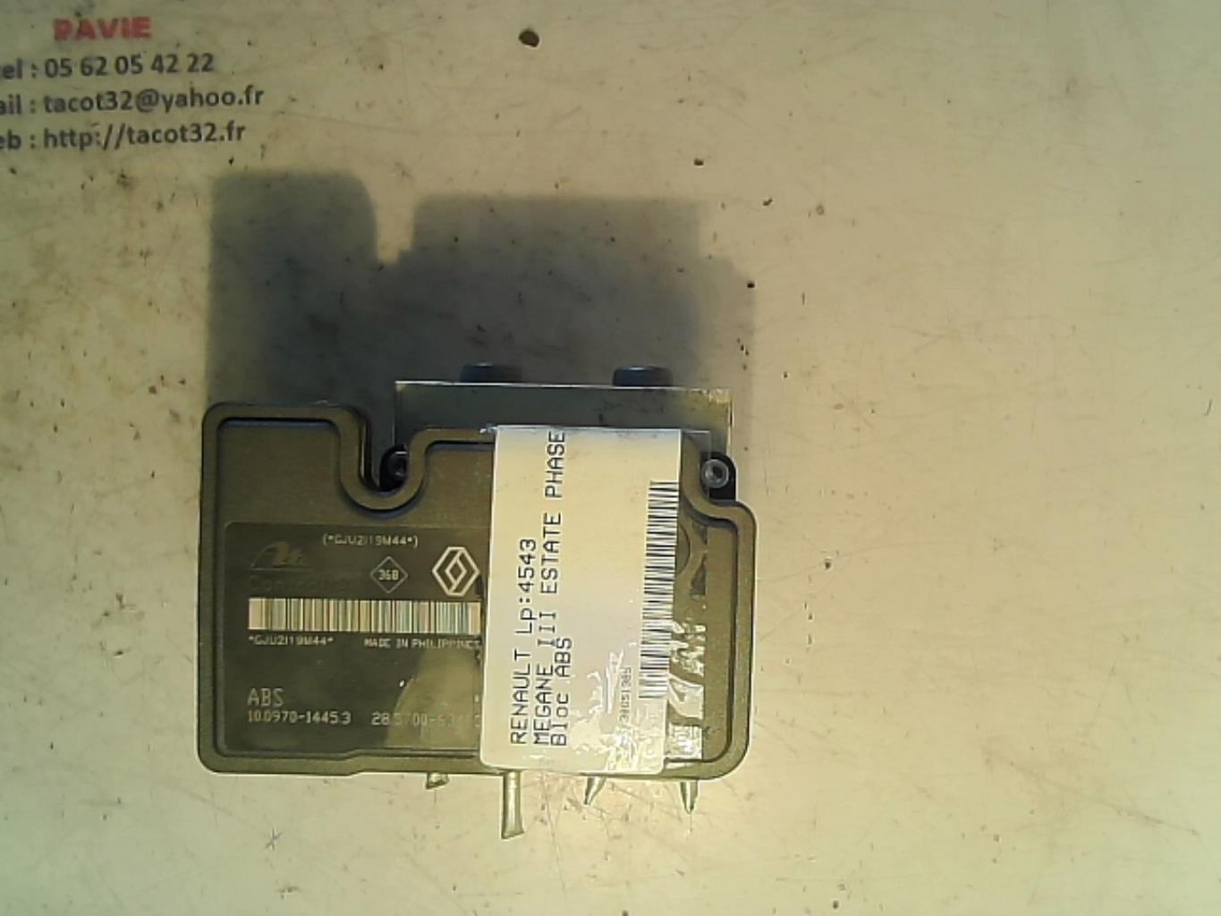 Bloc ABS (freins anti-blocage) RENAULT MEGANE 3 PHASE 2 BREAK Diesel - 1