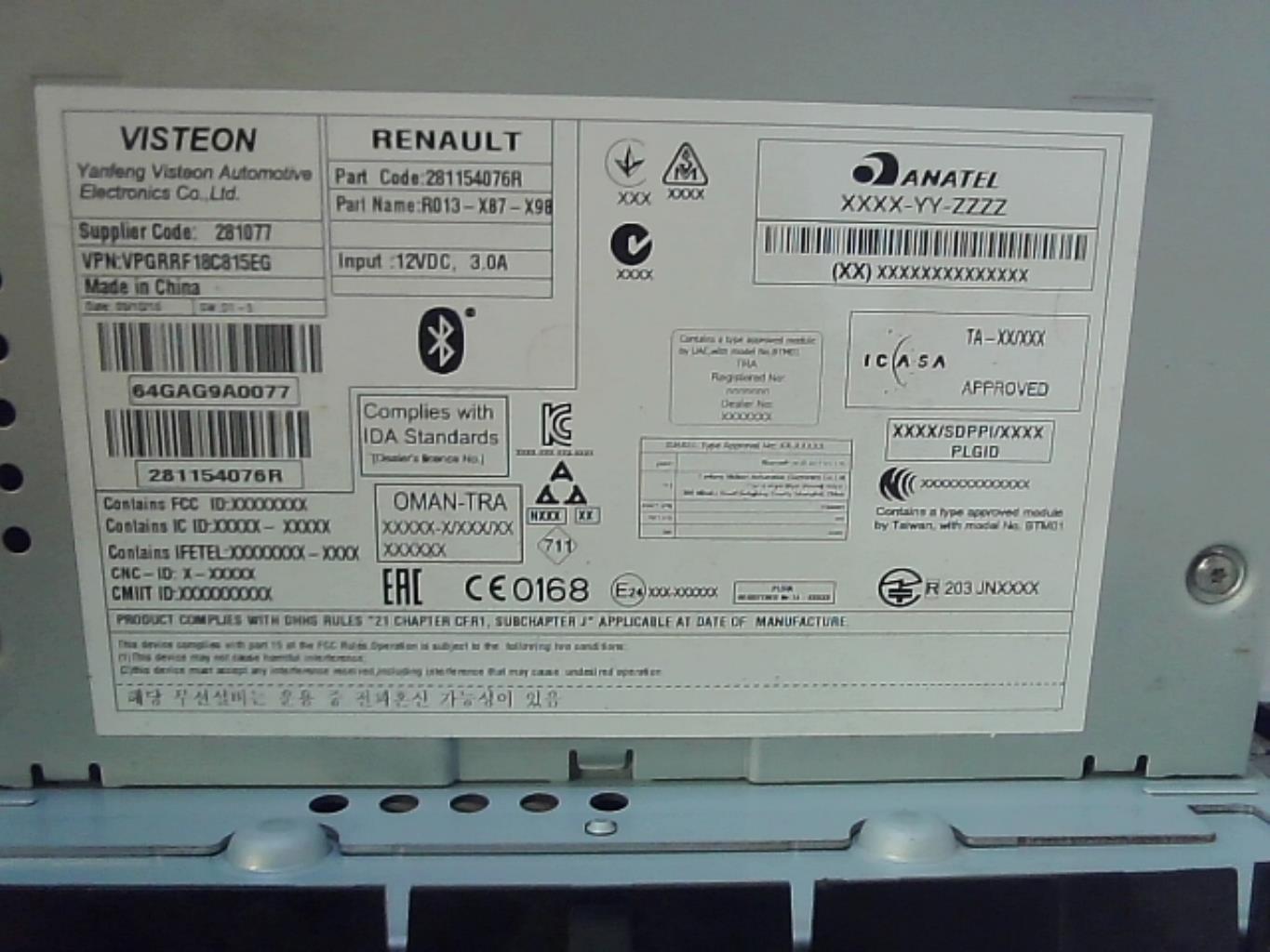 Autoradio d'origine RENAULT CLIO 4 PHASE 2 Diesel - 1