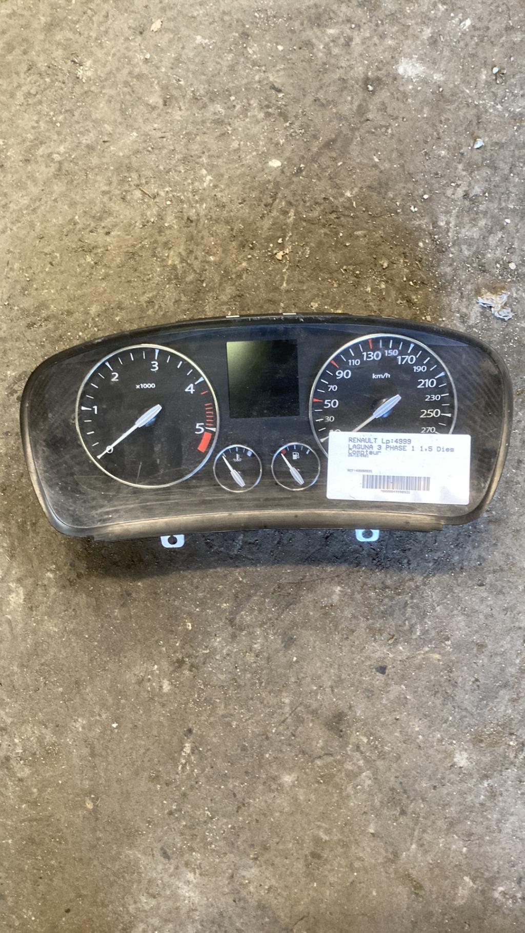 Compteur RENAULT LAGUNA 3 PHASE 1 Diesel - 1