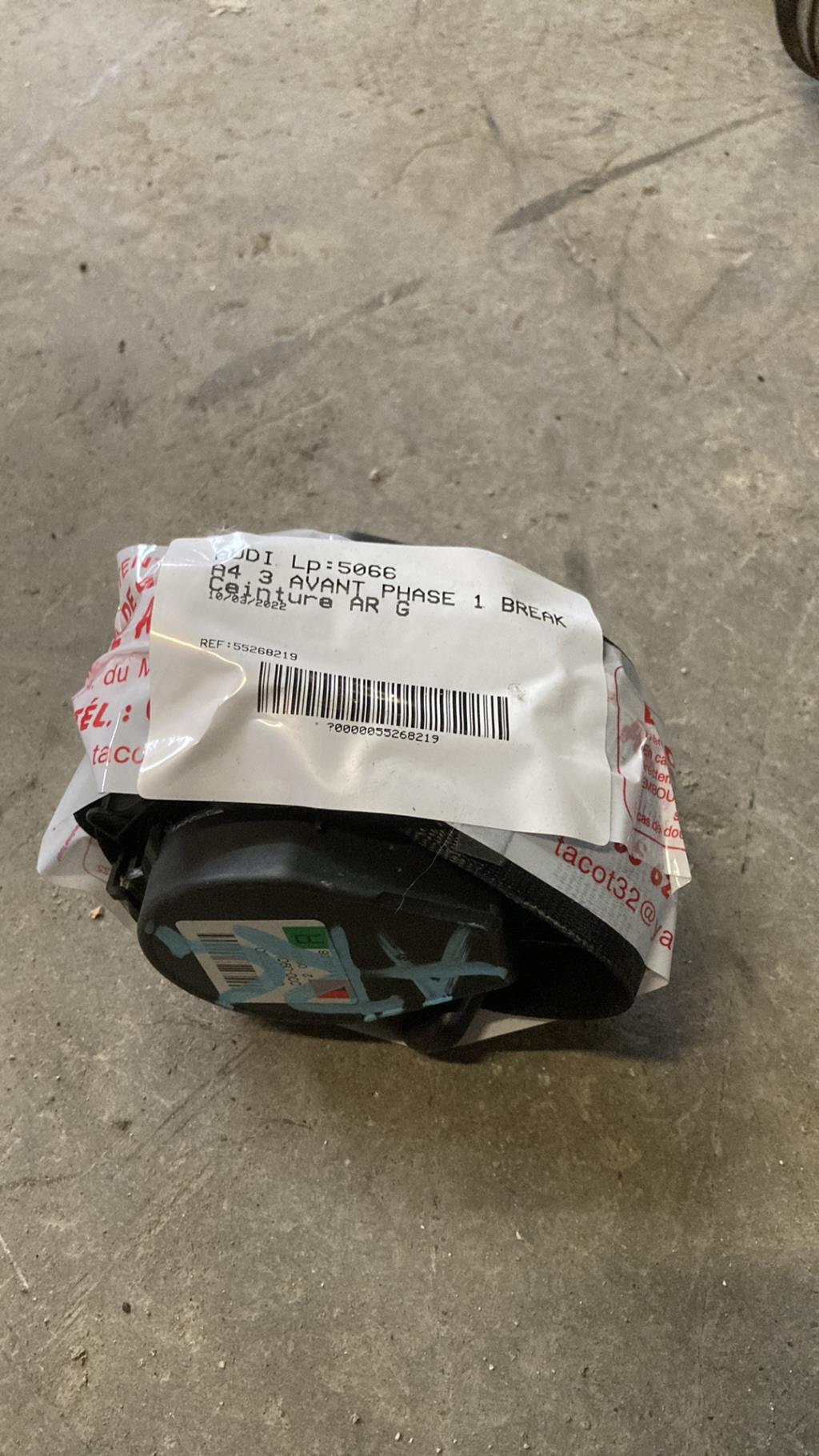 Ceinture arriere gauche AUDI A4 3 AVANT PHASE 1 BREAK Diesel - 1