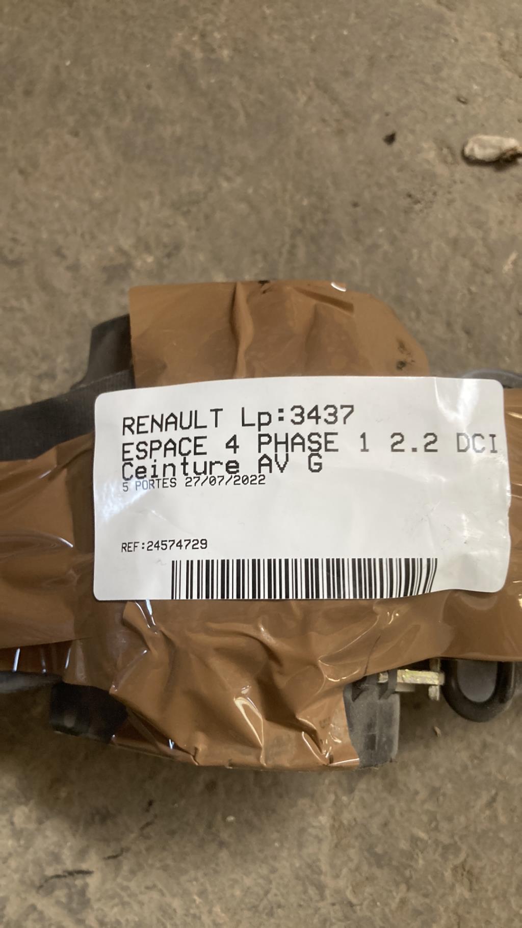 Ceinture avant gauche RENAULT ESPACE 4 PHASE 1 Diesel - 1