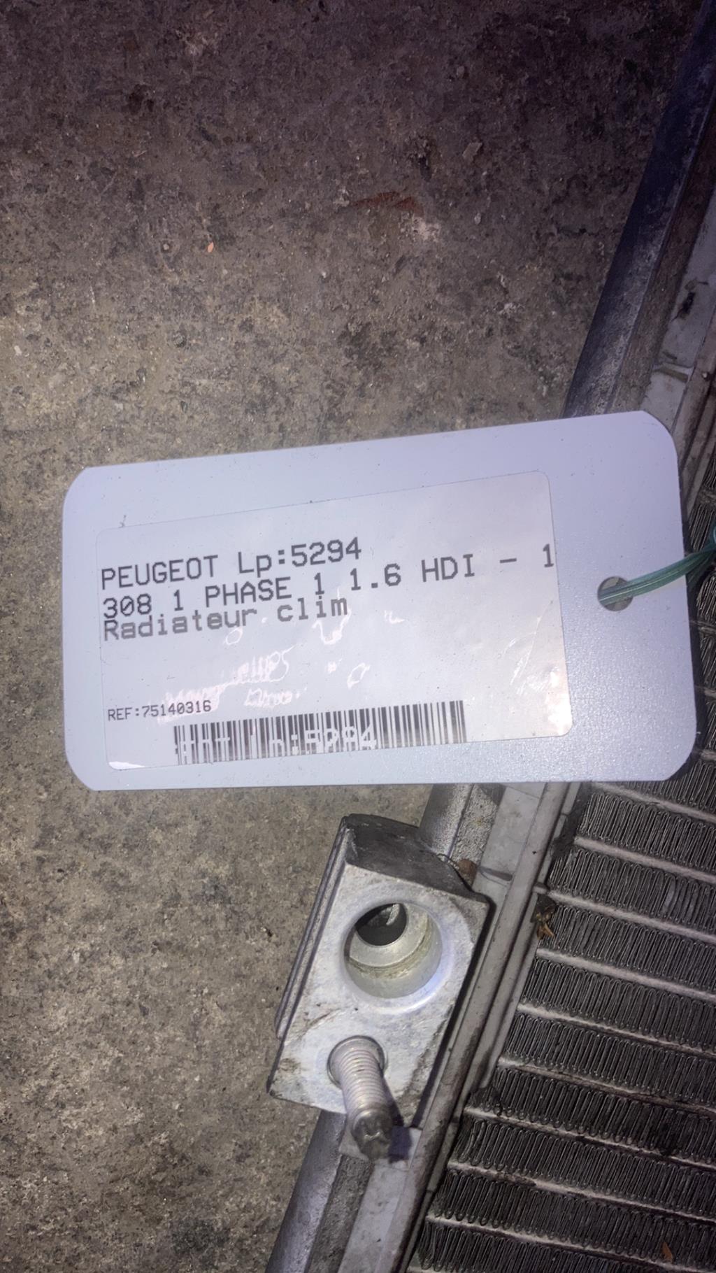 Radiateur clim PEUGEOT 308 1 PHASE 1 Diesel - 1