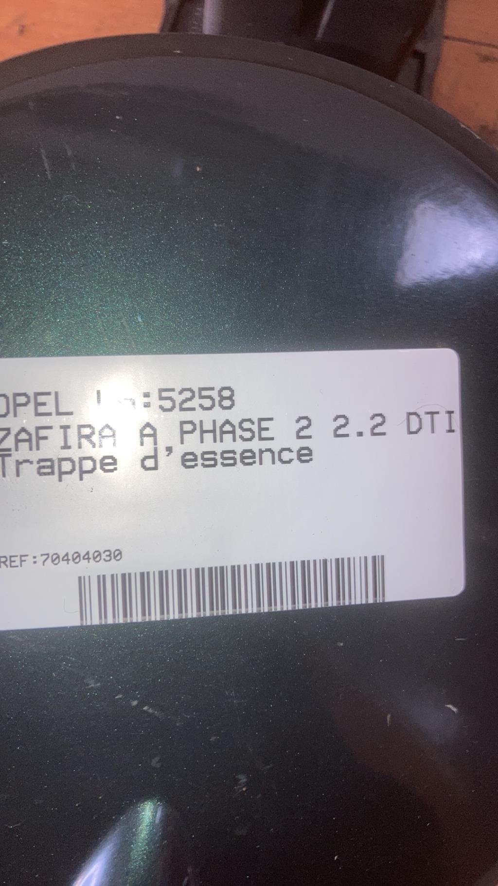 Trappe d'essence OPEL ZAFIRA A PHASE 2 Diesel - 1